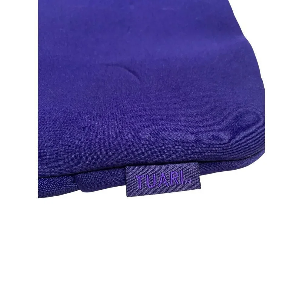 Tuari Laptop Sleeve Blue Soft Zip Case 15x11in Neoprene Office School Work